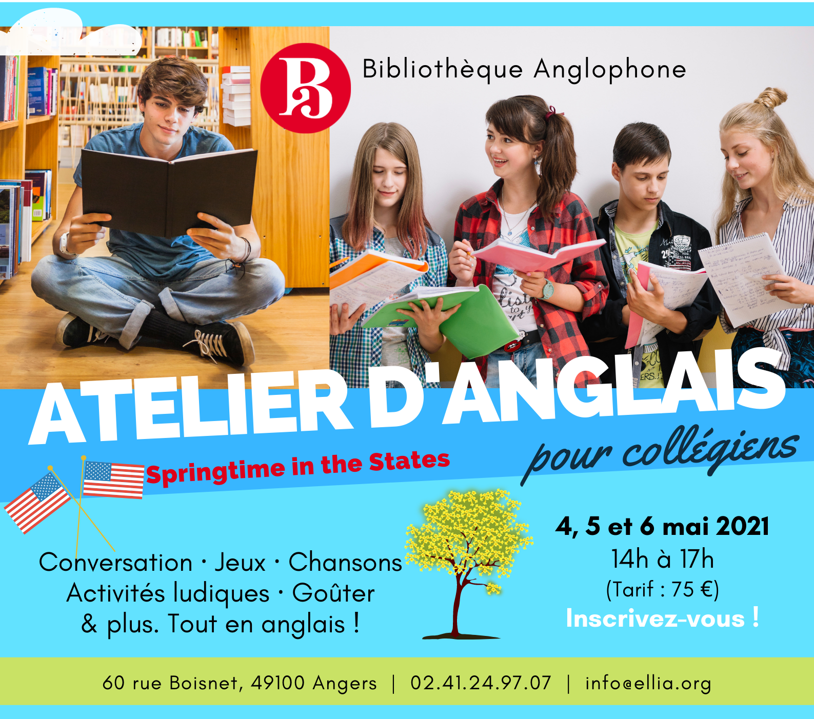 Cancelled: Intensive English workshop for "collégiens"